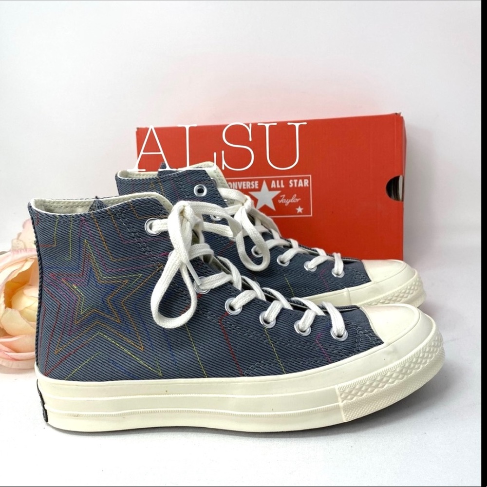 Converse Chuck 70 High Top Black Cool Grey Sneakers Men’s Size 10 164964C - Picture 3 of 7